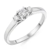 Beaverbrooks 9ct White Gold Diamond Three Stone Engagement Ring