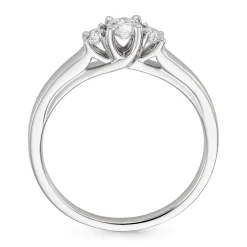 Beaverbrooks 9ct White Gold Diamond Three Stone Engagement Ring