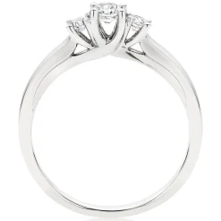 Beaverbrooks 9ct White Gold Diamond Three Stone Engagement Ring