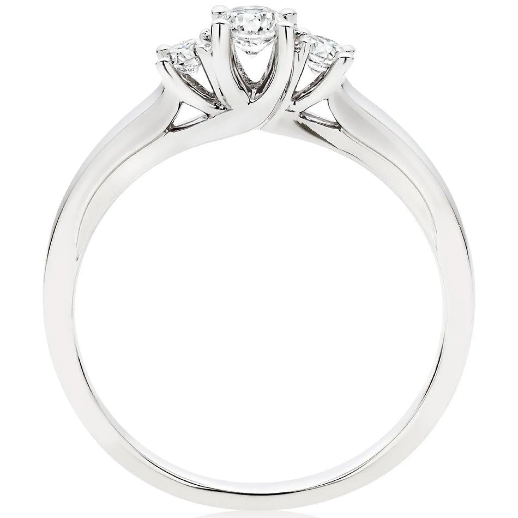 Beaverbrooks 9ct White Gold Diamond Three Stone Engagement Ring