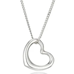 Beaverbrooks 9ct White Gold Heart Pendant