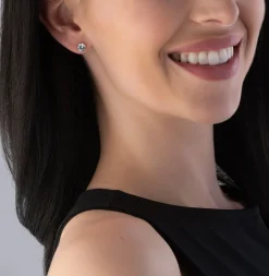 Beaverbrooks 9ct White Gold Cubic Zirconia Stud Earrings