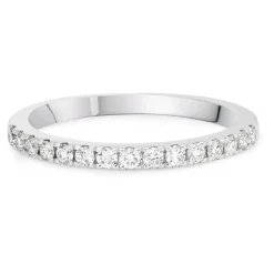 Beaverbrooks 18ct White Gold Diamond 2mm Ladies Wedding Ring