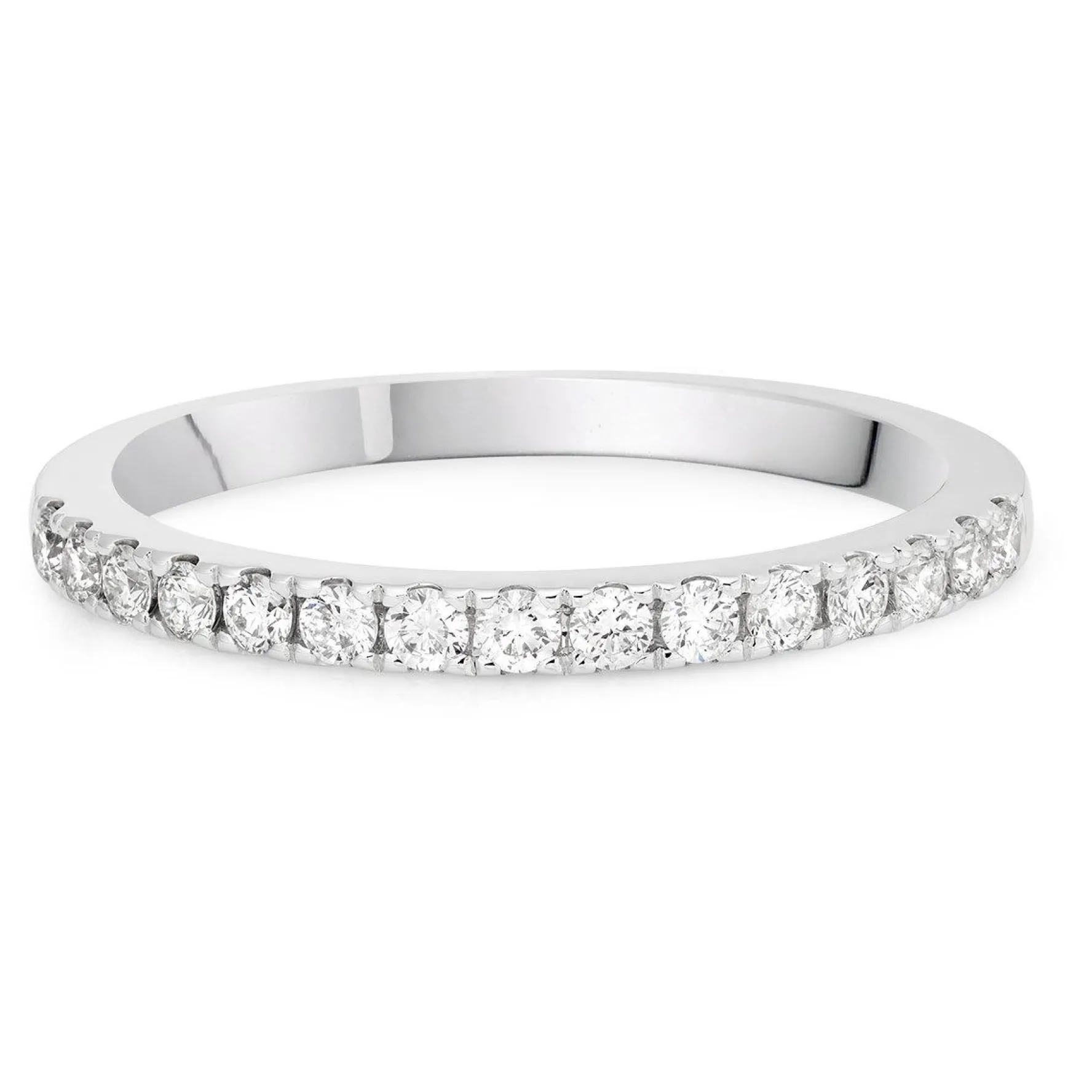 Beaverbrooks 18ct White Gold Diamond 2mm Ladies Wedding Ring