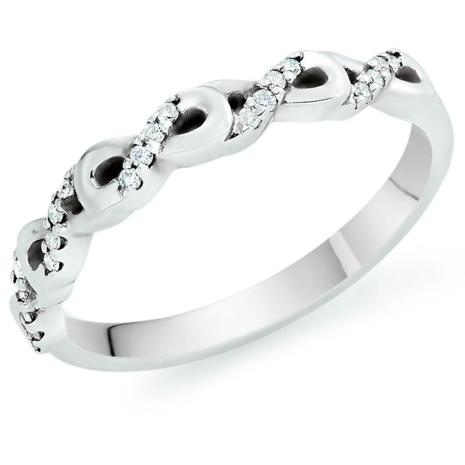Beaverbrooks 18ct White Gold Diamond Wedding Ring