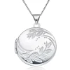 Beaverbrooks 9ct White Gold Leaf Locket