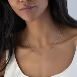 Beaverbrooks 18ct White Gold Spiga Chain