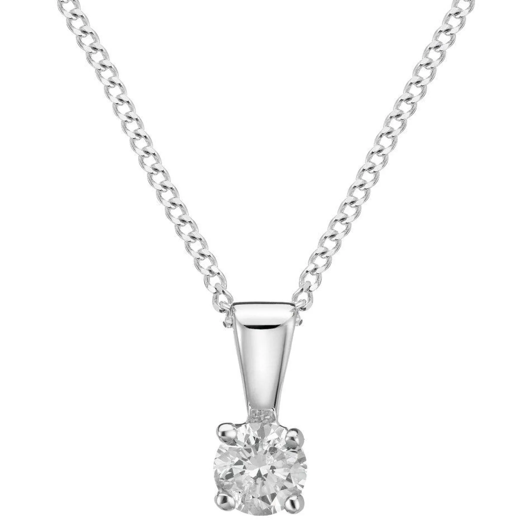 Beaverbrooks 18ct White Gold Diamond Pendant