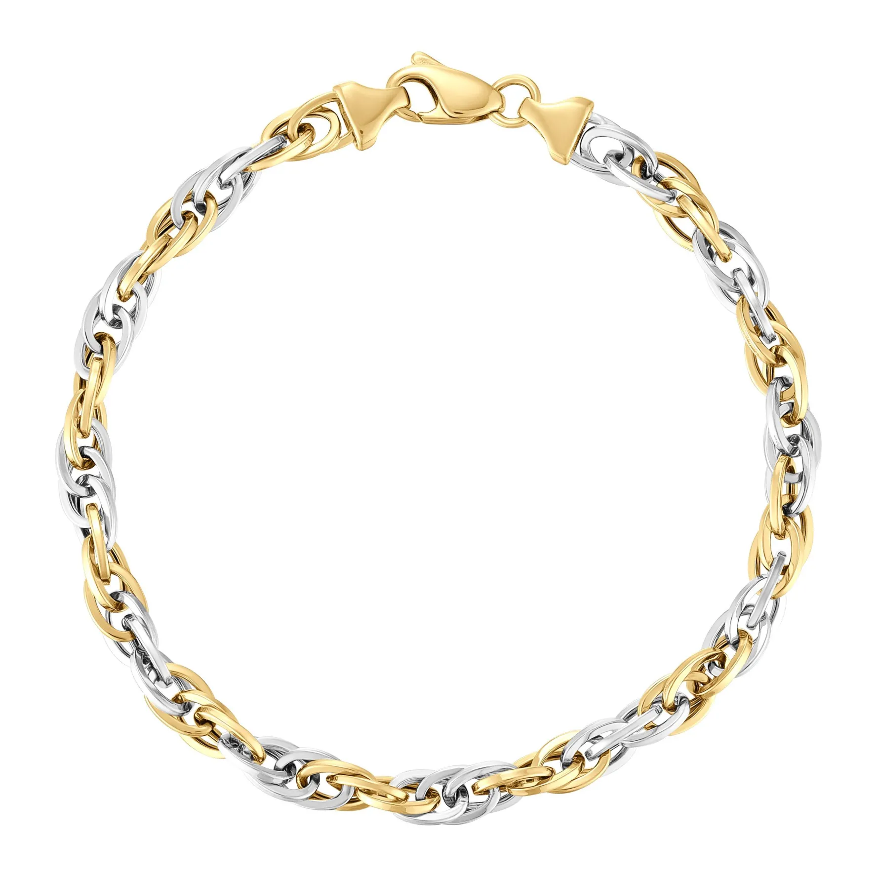 Beaverbrooks 9ct Yellow and White Gold Bracelet