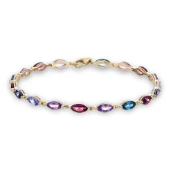 Beaverbrooks 9ct Yellow Gold Gemstone Bracelet