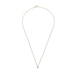 Beaverbrooks 9ct Yellow Gold Diamond Initial F Pendant