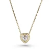Beaverbrooks 9ct Yellow Gold Cubic Zirconia Heart Pendant