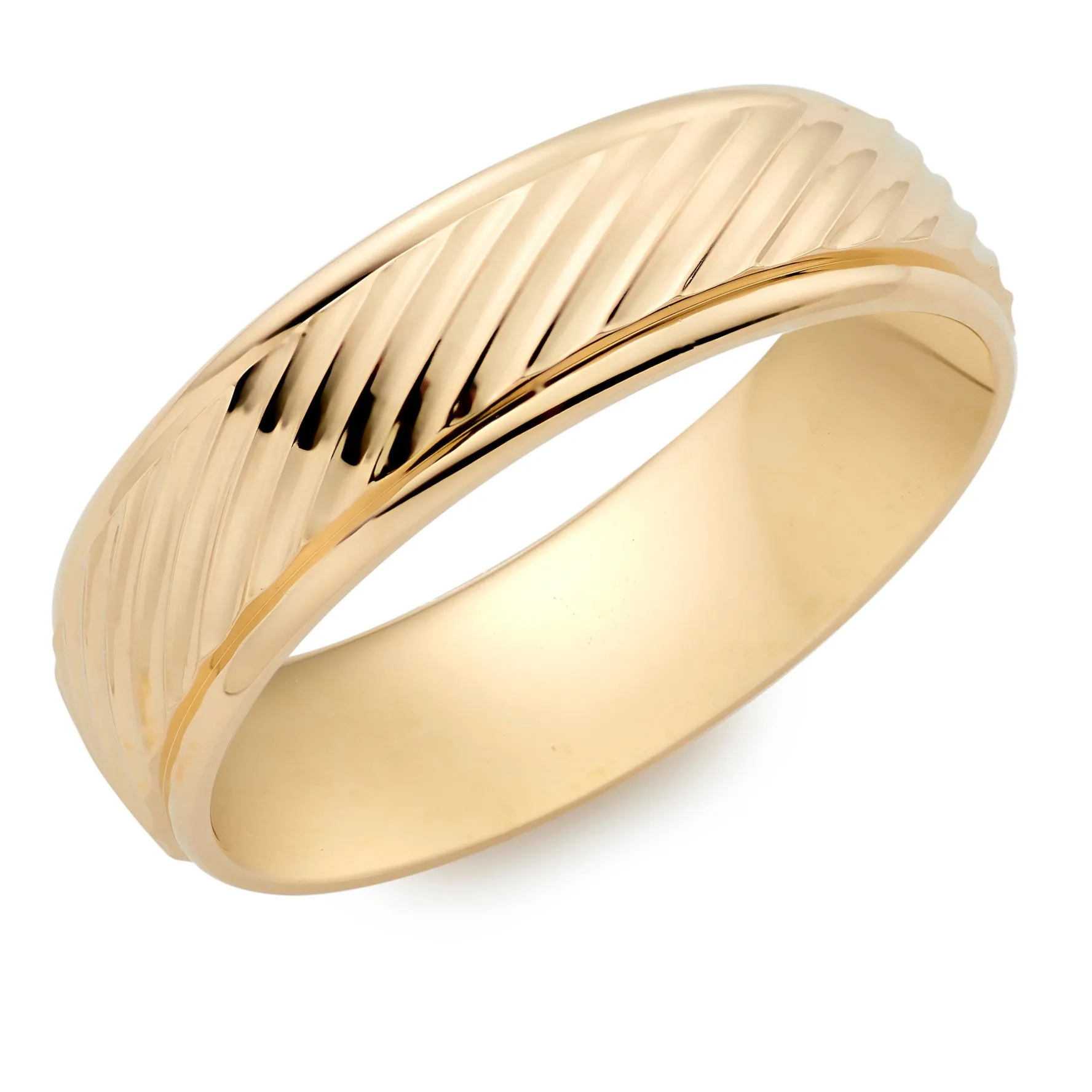 Beaverbrooks 9ct Yellow Gold 6mm Men’s Wedding Ring