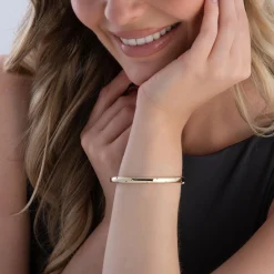 Beaverbrooks 9ct Yellow Gold Diamond Bangle