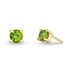 Beaverbrooks 9ct Yellow Gold Peridot Stud Earrings