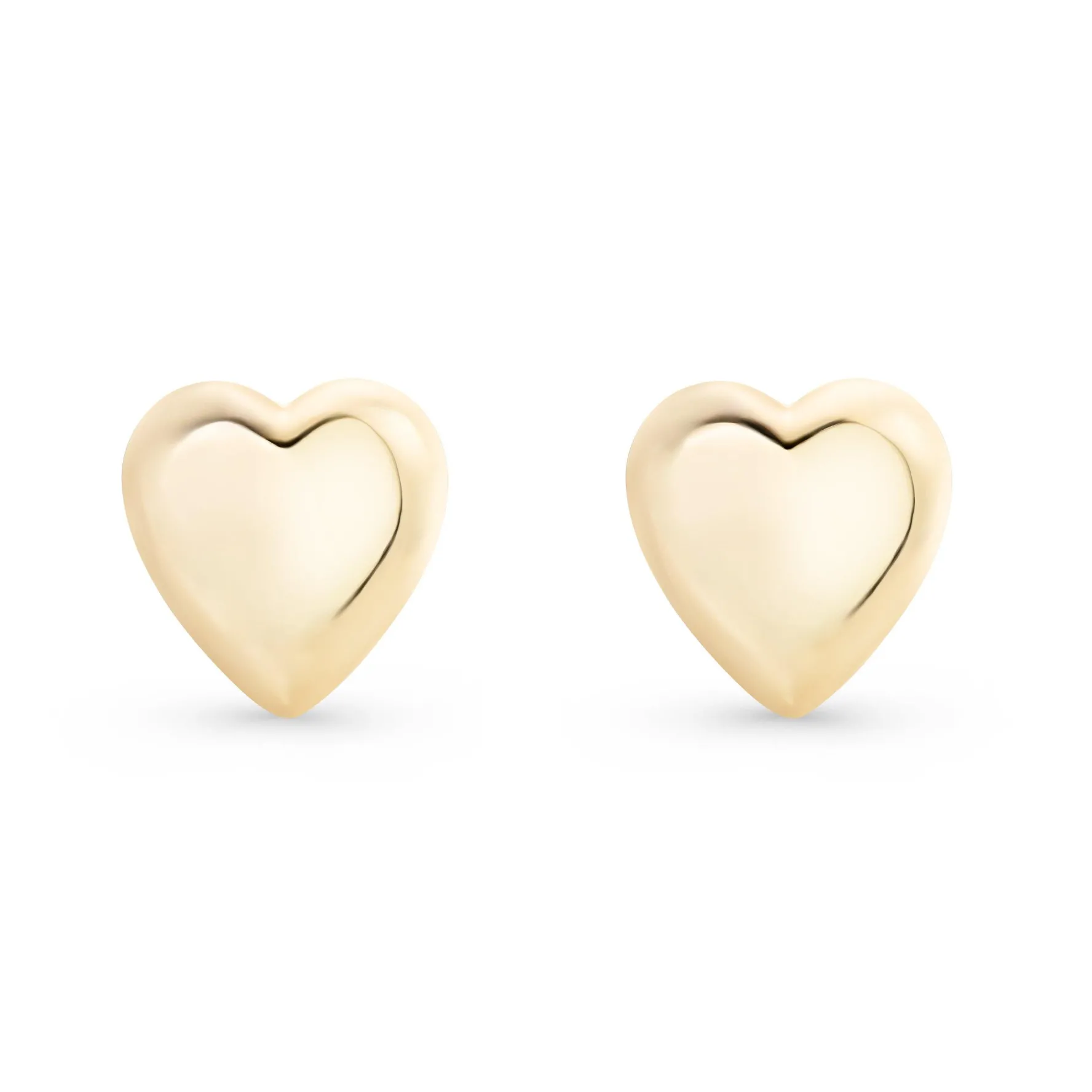 Beaverbrooks 9ct Yellow Gold Heart Stud Earrings