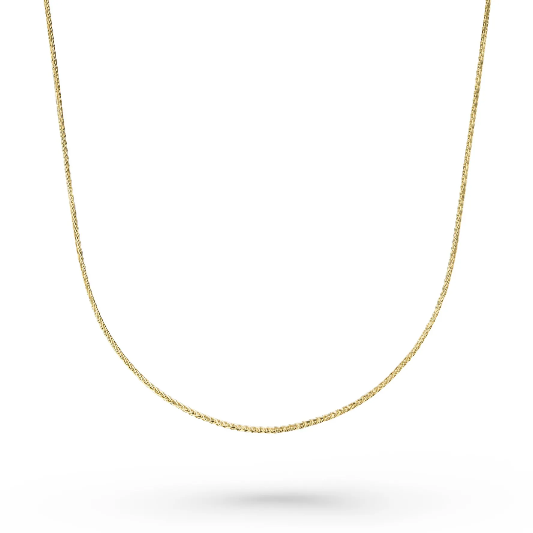 Beaverbrooks 9ct yellow Gold Adjustable Spiga Necklace