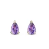 Beaverbrooks 9ct Yellow Gold Amethyst Stud Earrings