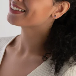 Beaverbrooks 9ct Yellow Gold Amethyst Stud Earrings