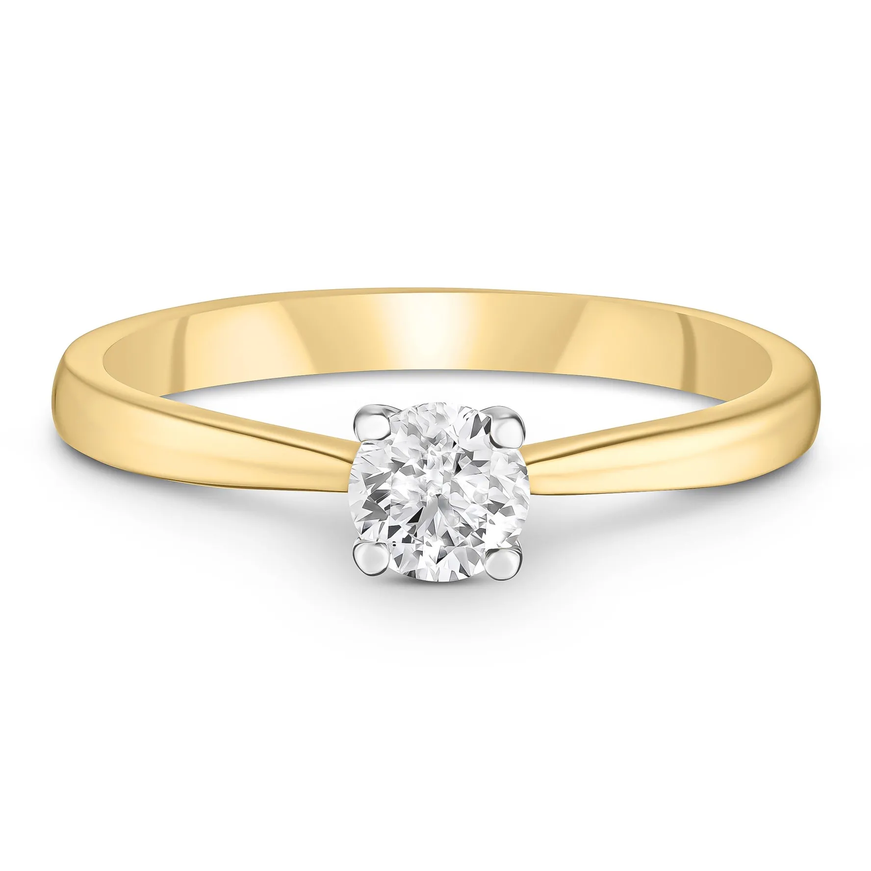 Beaverbrooks 18ct Yellow Gold Diamond Solitaire Engagement Ring