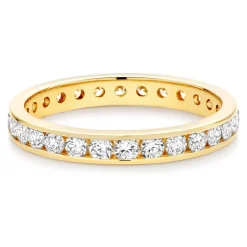 Beaverbrooks 18ct Yellow Gold Diamond 3mm Full Eternity Ring