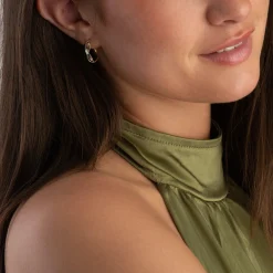 Beaverbrooks 9ct Yellow Gold and White Gold Twist Earrings