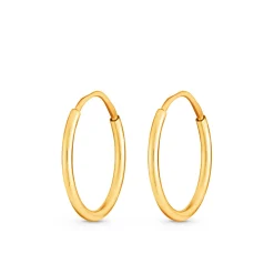 Beaverbrooks 9ct Yellow Gold 10mm Hoop Earrings