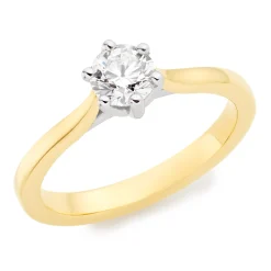 Beaverbrooks 18ct Yellow Gold Diamond Solitaire Ring