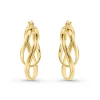 Beaverbrooks 9ct Yellow Gold Double Twist Hoop Earrings