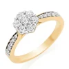 Beaverbrooks 18ct Yellow Gold Diamond Cluster Ring