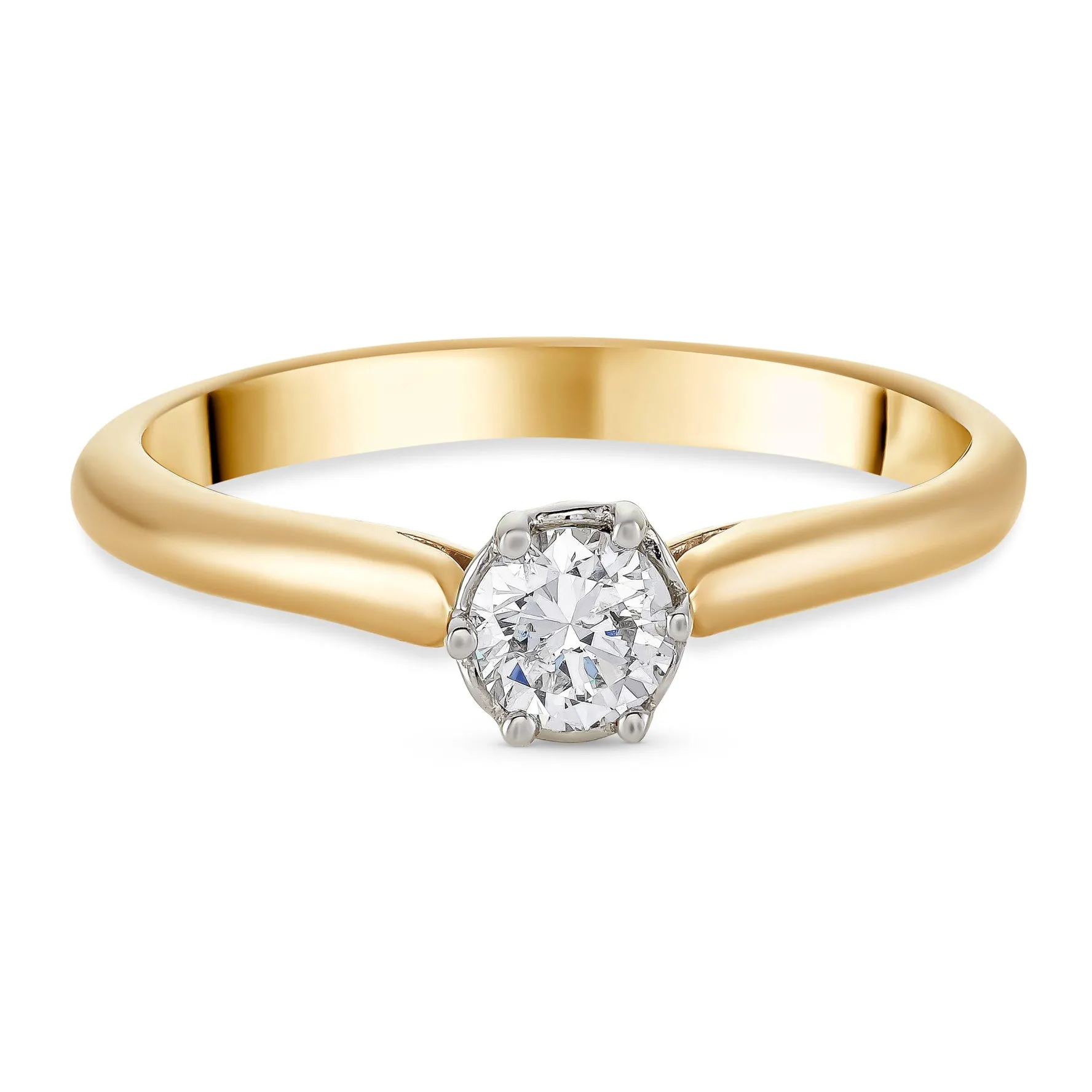 Beaverbrooks 9ct Yellow Gold Diamond Solitaire Ring