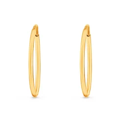 Beaverbrooks 9ct Yellow Gold 15mm Hoop Earrings