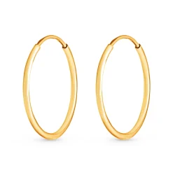 Beaverbrooks 9ct Yellow Gold 15mm Hoop Earrings