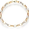 Beaverbrooks 9ct Yellow Gold, Rose Gold and White Gold Bracelet
