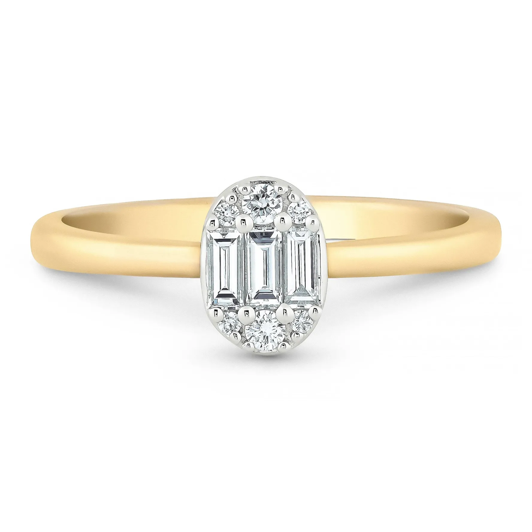 Beaverbrooks 18ct Yellow Gold Diamond Cluster Ring