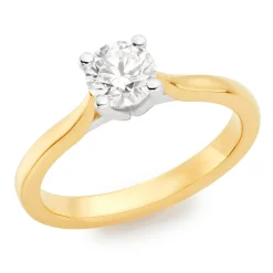 Beaverbrooks 18ct Yellow Gold Diamond Solitaire Engagement Ring