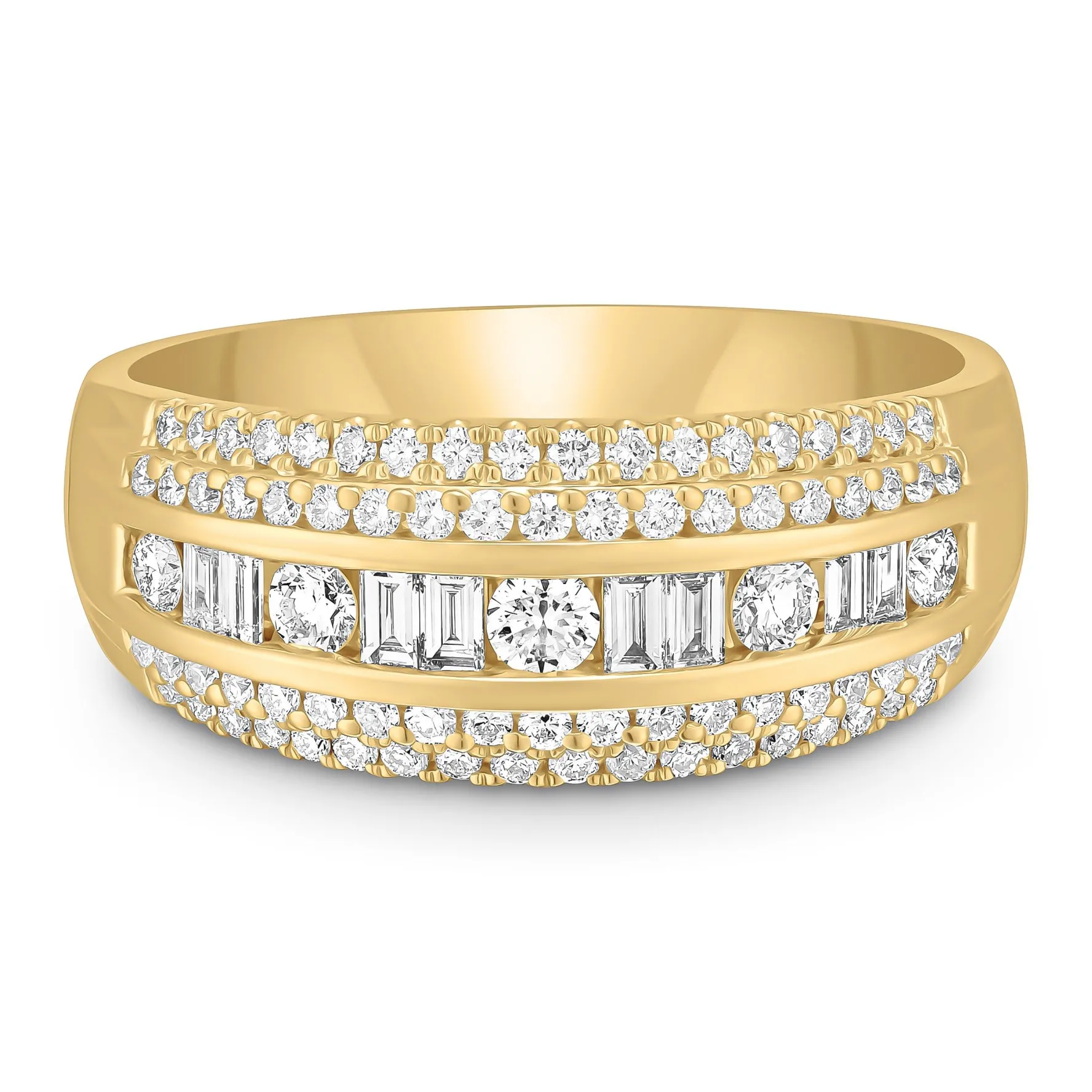 Beaverbrooks 18ct Yellow Gold Diamond Half Eternity Ring