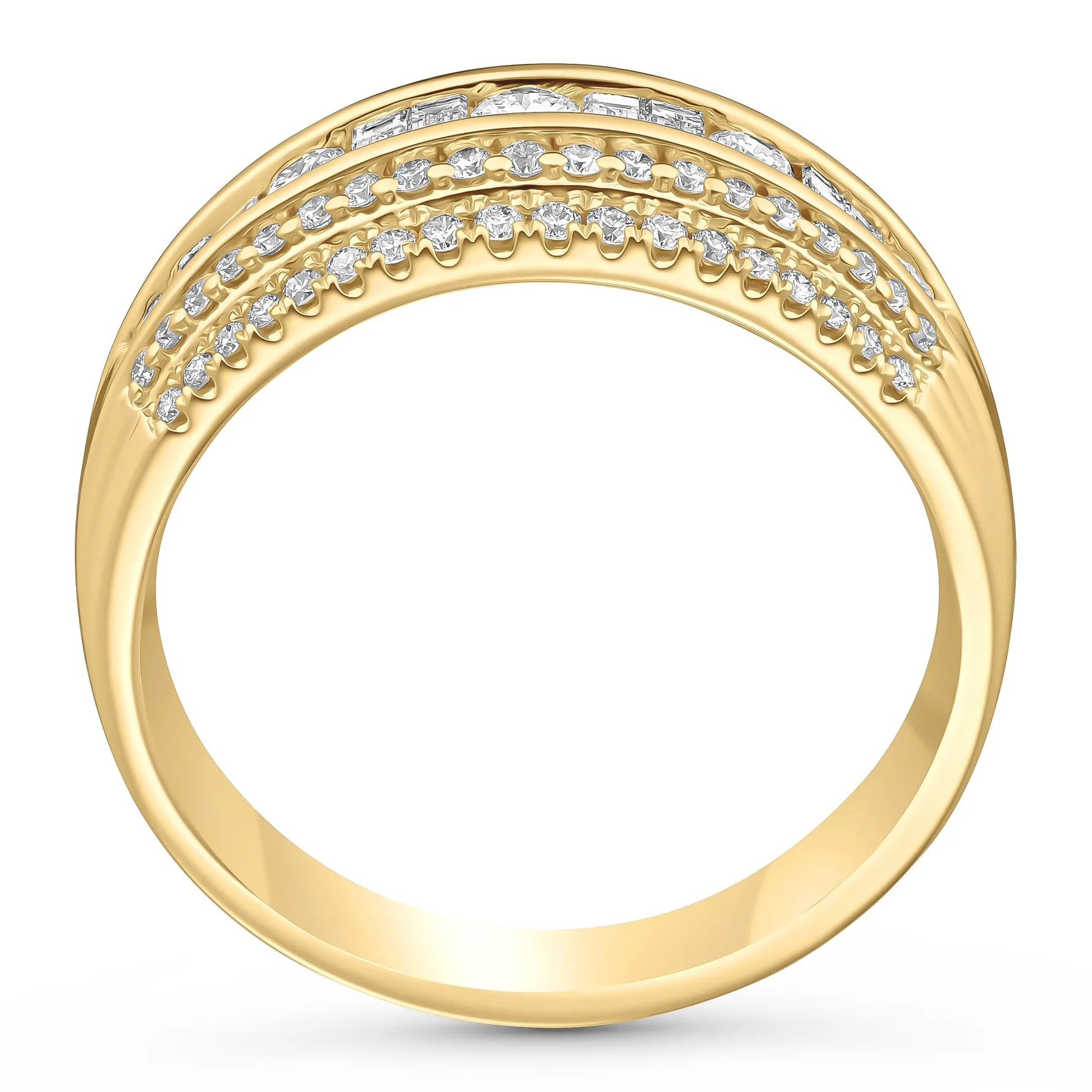 Beaverbrooks 18ct Yellow Gold Diamond Half Eternity Ring
