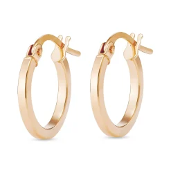 Beaverbrooks 9ct Yellow Gold Huggie Hoop Earrings