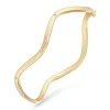 Beaverbrooks 9ct Yellow Gold Diamond Wave Bangle