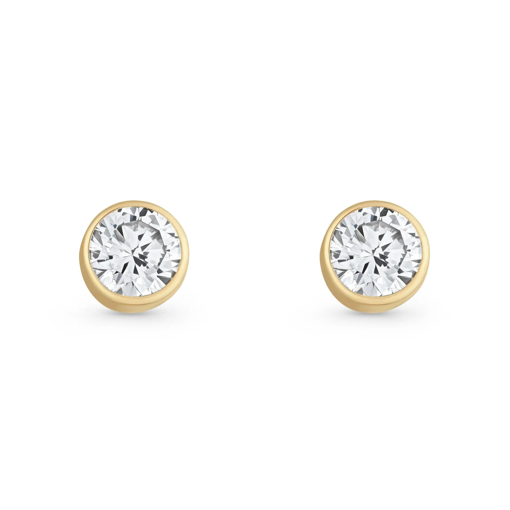 Beaverbrooks 9ct Yellow Gold Cubic Zirconia Stud Earrings