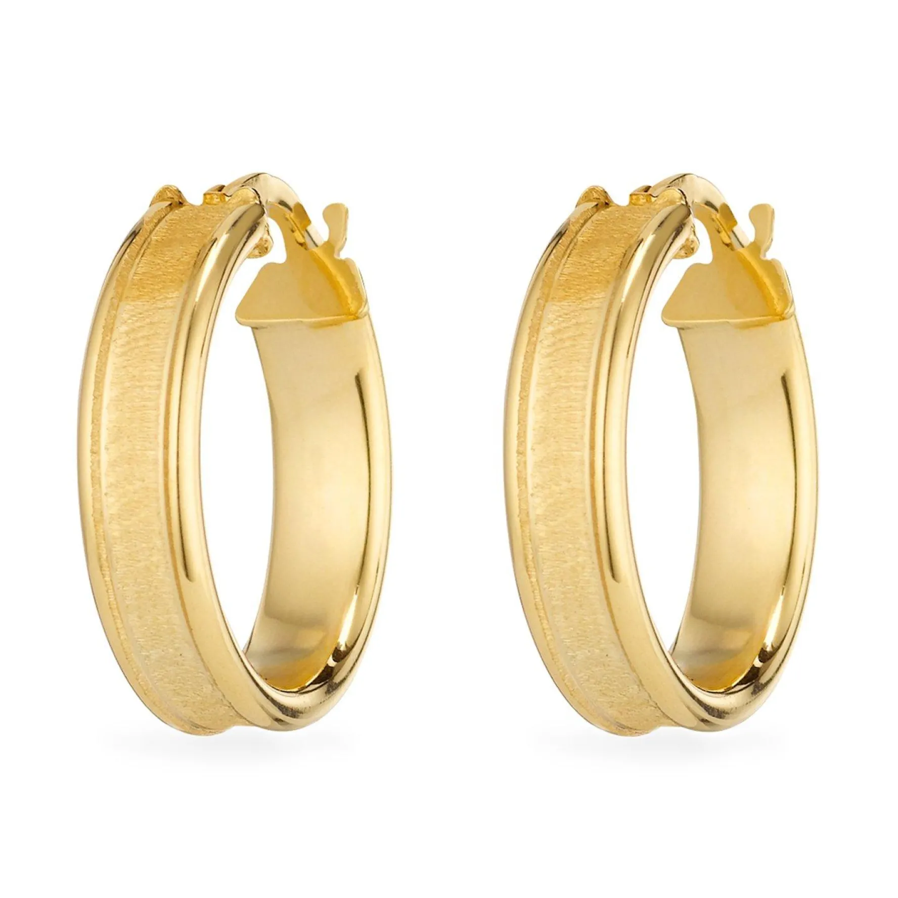 Beaverbrooks 9ct Yellow Gold Hoop Earrings