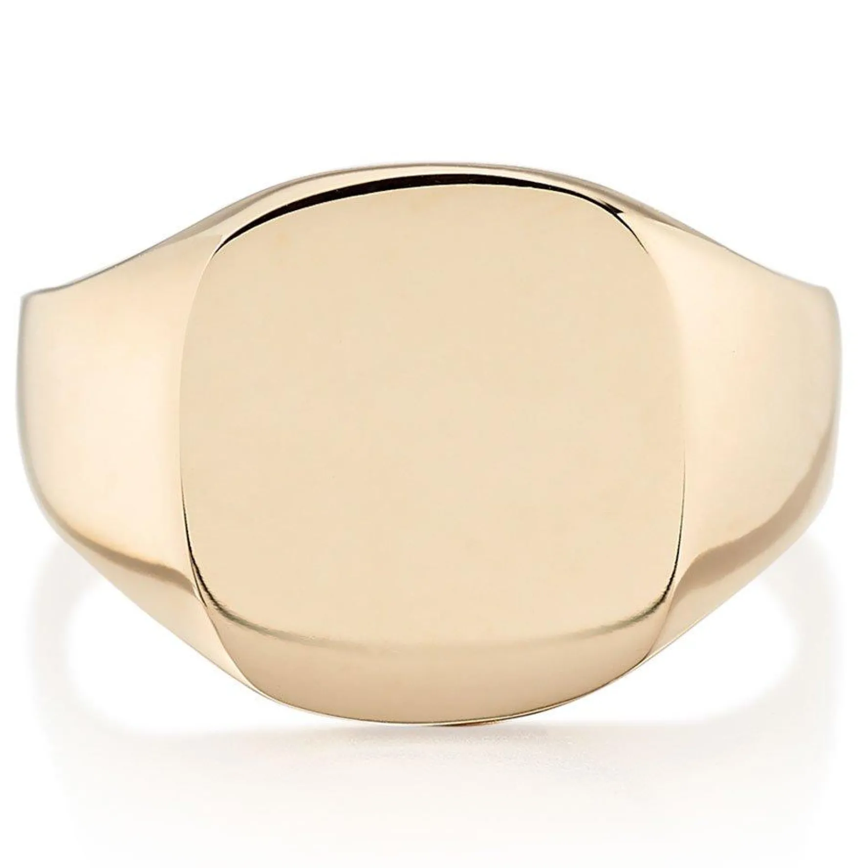 Beaverbrooks 9ct Yellow Gold Cushion Signet Ring