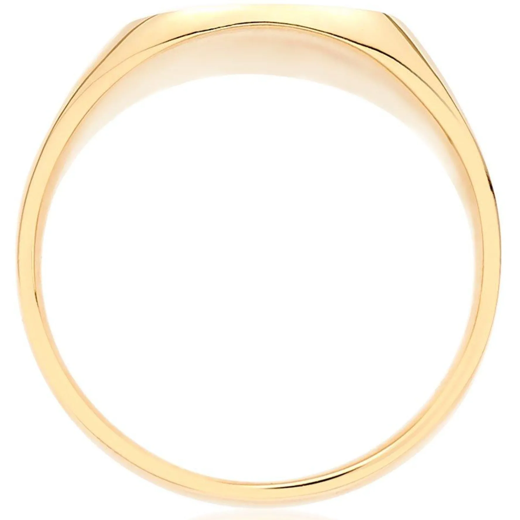 Beaverbrooks 9ct Yellow Gold Cushion Signet Ring