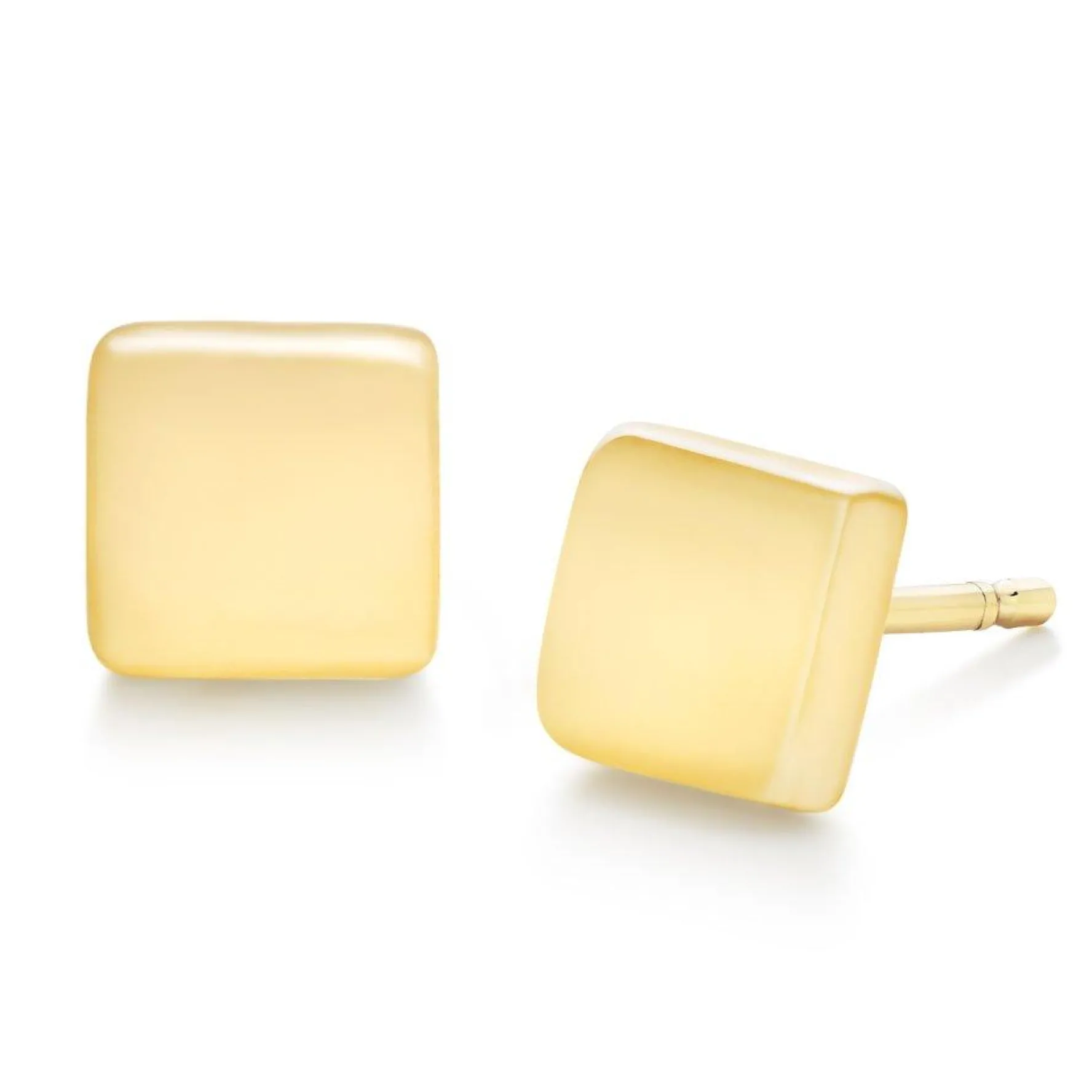 Beaverbrooks 9ct Yellow Gold Square Stud Earrings