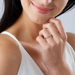 Beaverbrooks 9ct Yellow Gold and White Gold Diamond Ladies Wedding Ring