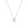 Beaverbrooks 9ct Yellow Gold Diamond Initial C Pendant