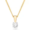 Beaverbrooks 9ct Yellow Gold Diamond Solitaire Pendant