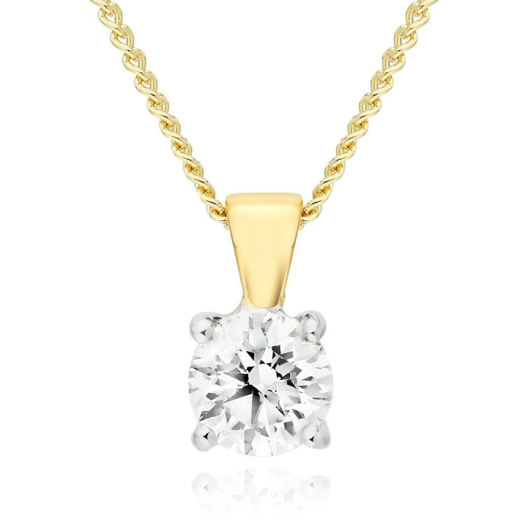Beaverbrooks 18ct Yellow Gold Diamond Pendant