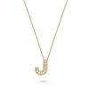 Beaverbrooks 9ct Yellow Gold Diamond Initial J Pendant